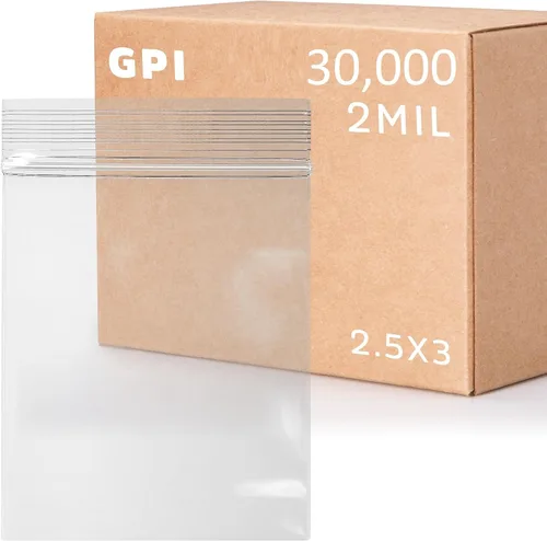 Vista 50 de GPI - Bolsas pequeñas con cremallera de 1 x 1 pulgada, bolsas de plástico transparente con cierre para joyas, 2 mil de grosor, con cierre superior