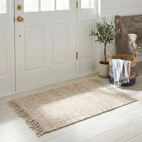 Vista 32 de SAFAVIEH Natural Fiber Collection - Alfombra decorativa de 2 x 3 pies, color verde, hecho a mano con flecos de yute tejido, ideal para zonas de alto