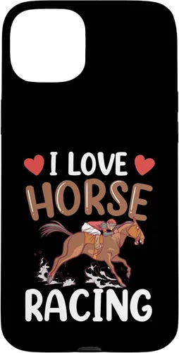 Vista 8 de Funda para iPhone 13 I Love Horse Racing Horses Race Racer