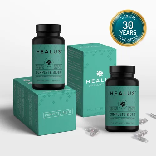 Vista 8 de Healus Suplemento posbiótico a base de tributirina biótica completo. Absorción avanzada patentada. Butirato para la salud intestinal. Cápsulas