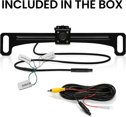 Vista 7 de BOSS Audio Systems LPCB40 - Cámara de respaldo para placa de matrícula retrovisora inversa - Vista trasera gran angular de 170°, cámara de respaldo