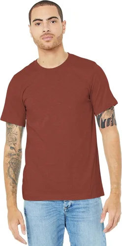 Vista 24 de Bella + Canvas Camiseta unisex de punto Heather CVC para adultos Gris jaspeado (Athletic Heather Gray)