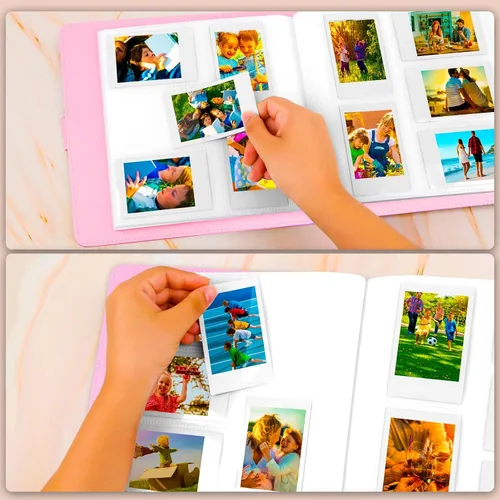Vista 6 de Ruibytree Álbum de fotos de 360 bolsillos para cámara instantánea Fujifilm Instax Mini LiPlay 12 11 9 8 40 41 99 Evo 7S, cubierta de piel sintética