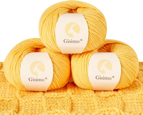 Vista 32 de 100% lana merino para tejer y ganchillo, hilo lujoso y suave de 6 cabos para tejer y crochet a mano, 1.76 oz/50 g, 127 yardas/116 metros