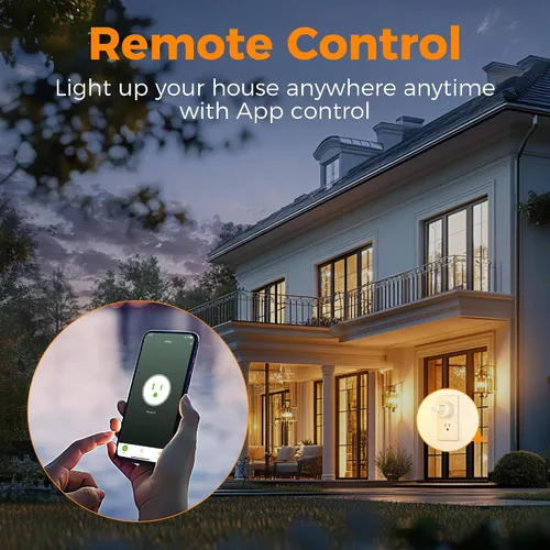 Vista 6 de Enchufe inteligente, toma de temporizador WiFi TESSAN compatible con Alexa y Google Assistant, toma inteligente con temporizador y control remoto