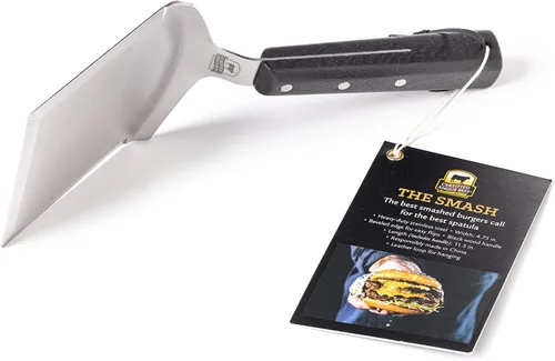 Vista 3 de Certified Angus Beef The Smash - Espátula de hamburguesa Big Smash de acero inoxidable resistente para accesorios de plancha, utensilios de cocina