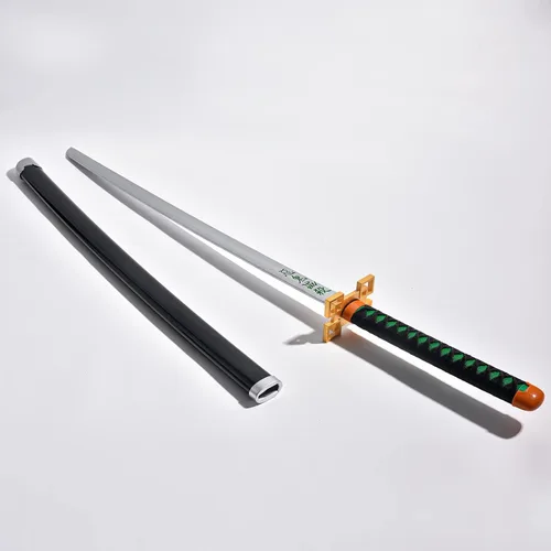 Vista 6 de Demon Slayer - Espada de anime – 41 pulgadas – Estilos Zenitsu & Tanjirou y Rengoku – con cinturón