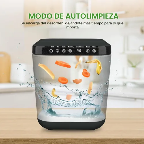 Vista 3 de NutriChef - Compostador eléctrico de cocina Reciclador de alimentos de 3 cuartos de galón Recipiente de compostaje de residuos de alimentos
