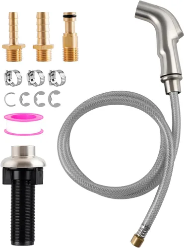Vista 8 de Hygie Rinse Accesorio universal para rociador de fregadero para grifo, cabezal rociador lateral de cocina compatible con Delta, Moen, Kohler y otras