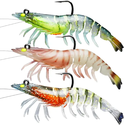 Vista 10 de TRUSCEND Duramax Pre-Rigged Fishing Lures with BKK Jig Hooks, 10X Tear-Resistant TPE Soft Swimbaits for Bass Striper Trout Crappie Walleye Grouper