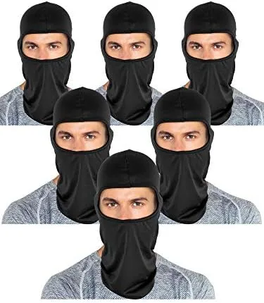 Vista 5 de 6 Pieces UV Sun Protection Cooling Bandana Men Balaclava Full Face Covering Neck Gaiter Scarf Hood Outdoor Cycling Running