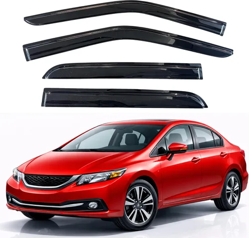 Vista 318 de KPY Moldura deflectora de viento con protección contra la lluvia compatible con Mazda CX-3 2016-2021 (CX3), 4 unidades, para ventana lateral