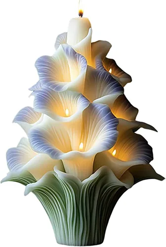 Vista 8 de Moldes de Cilindro de Flores de Silicona Molde de Vela Espiral de Onda de Silicona - Moldes de Fundición de Resina de Silicona para Velas, Resina