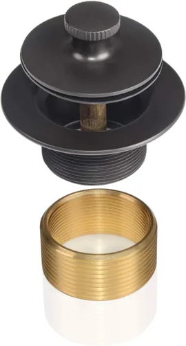 Vista 7 de Kit de drenaje de bañera negro mate con recogedor de pelo, kit de drenaje de bañera con kit de conversión de placa frontal de desbordamiento de 2