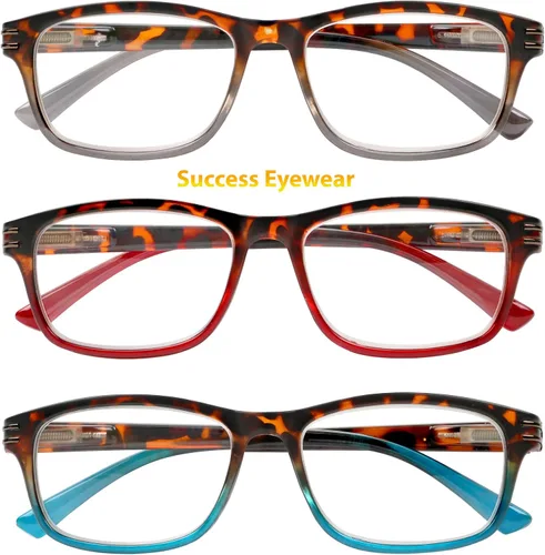 Vista 2 de Anteojos de lectura. 3 Pares de anteojos para leer, económicos y con estilo. Anteojos de lectura a la moda, para hombre o mujer., MM