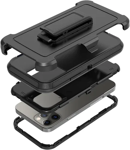 Vista 8 de Funda compatible con iPhone 13 Pro Max de 6.7 pulgadas, con protectores de pantalla, resistente, a prueba de golpes, protección de cuerpo completo