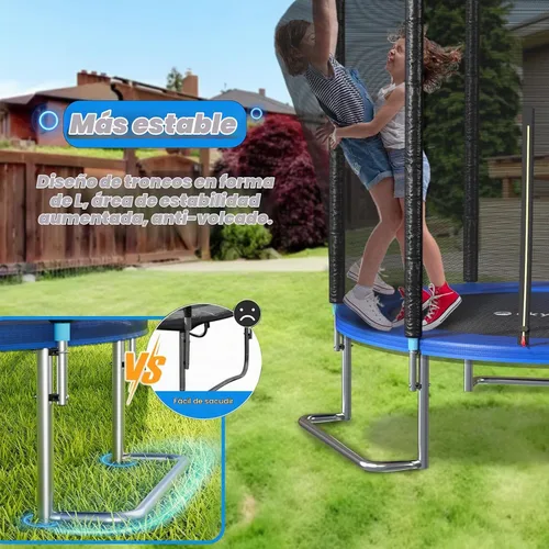 Vista 3 de SkyBound 10ft 12ft 14ft 15ft 16ft Large Trampoline Outdoor Backyard ASTM Approved Trampolines for Kids & Adults