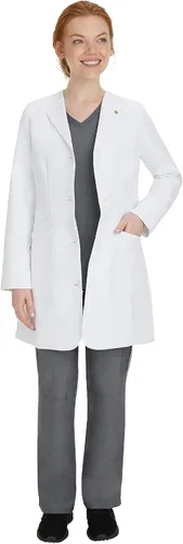 Vista 3 de Healing Hands Lab Coat Women 4 Pocket Full Length 5102 Farrah Womens Lab Coat The White Coat Professional Collection
