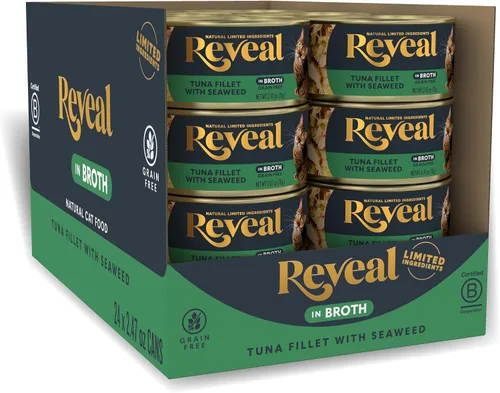 Vista 19 de Reveal Alimento Natural Húmedo Enlatado para Gatos, Ingredientes Limitados y Naturales, Sin Granos, Alto Contenido de Proteínas Sin Aditivos