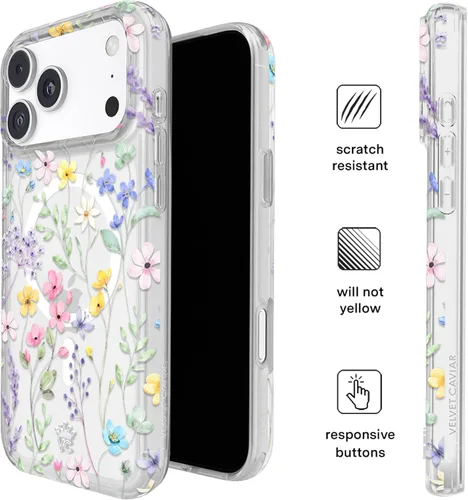 Vista 99 de VELVET CAVIAR Funda para iPhone 15, compatible con MagSafe, probada contra caídas de 10 pies, fundas protectoras de diseño, leopardo color rosa