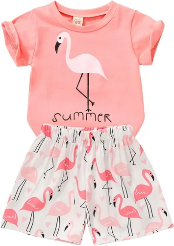 Vista 26 de YOUNGER TREE - Conjunto de ropa para bebés y niñas, camiseta de sandía y pantalones cortos de lino con cinturón, conjunto de verano lindo Abeja feliz