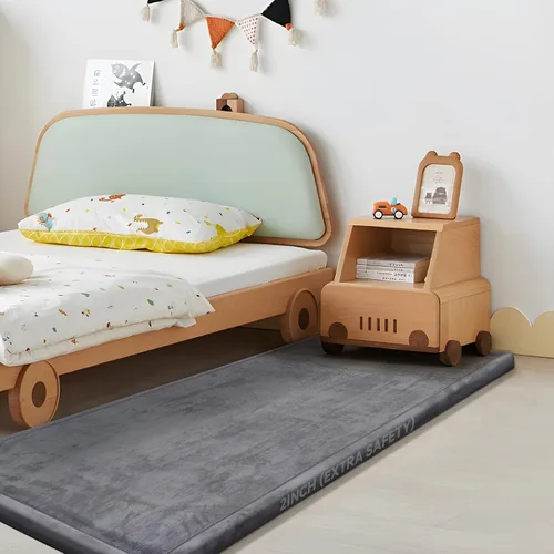 Vista 73 de Tapete de juego de 2 pulgadas de grosor para bebés y niños, tapete acolchado extra seguro, anticaídas, antideslizante, repelente al agua, tapete
