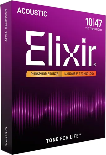 Vista 11 de Elixir, cuerdas de bronce para guitarra acústica 80/20 con recubrimiento Polyweb, extralivianas (.010-.047)
