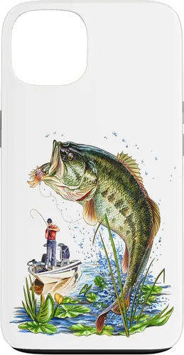 Vista 7 de Fishing Graphic Large Mouth Bass Fish - Fisherman Case for iPhone 17