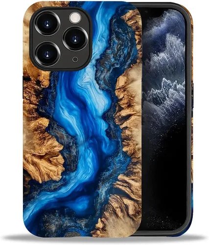 Vista 123 de DAIZAG Funda compatible con iPhone 11, hermoso color arena, patrón completo, carcasa rígida híbrida de plástico TPU + funda de protección