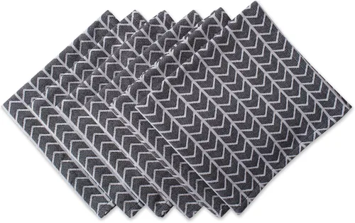 Vista 15 de DII Juego de servilletas de algodón lavable a máquina, básico diario, 20x20, rayas bajas, 6