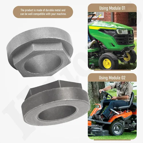 Vista 5 de 941-04124 Cojinete de eje de dirección/cojinete de brida hexagonal de 5/8 pulgadas de diámetro interior, compatible con MTD Bolens, Troy Bilt y Yard