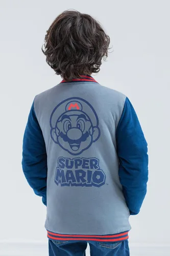Vista 4 de Super Mario Nintendo Mario Luigi Varsity Bomber - Chaqueta para niños pequeños a grandes