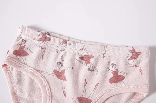Vista 4 de KikizYe Bragas de algodón suave para niñas pequeñas y grandes, ropa interior surtida