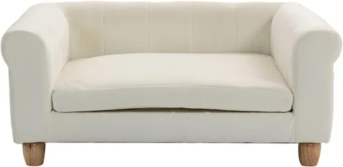 Vista 11 de Critter Sitters Sofá para Perros Rectangular de Microfibra Tostado de 36 Pulgadas para Perros de Tamaño Mediano, Cama Sofá Elevada Moderna