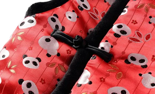 Vista 6 de Mud Kingdom Chaleco unisex para niños, forro polar, año nuevo chino, abotonado, vintage