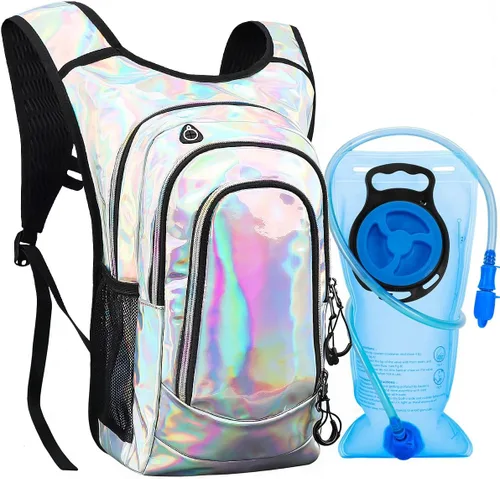 Vista 11 de Hydration Backpack, Festival Rave Hydration Pack, Water Backpack with 2L Hydration Bladder, Rave Backpack Hydration Pack Hydropack Hydro for Hiking