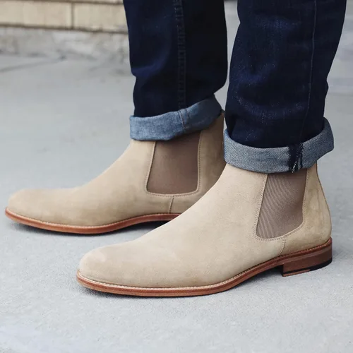 Vista 4 de TAFT Jude - Botas Chelsea de cuero en relieve floral para hombre