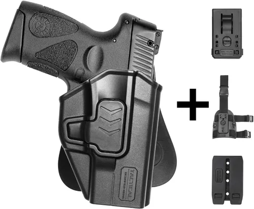 Vista 8 de Tactical Scorpion Gear Taurus Milenio G2 Modular Nivel II Retención Paddle Holster
