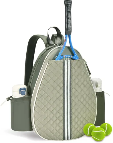 Vista 15 de Mochila de tenis Sucipi, mochila de tenis acolchada con bandolera cruzada, bolsas para raquetas de tenis resistentes al agua para mujeres y hombres