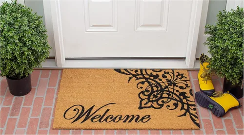 Vista 6 de Calloway Mills 121352436 - Felpudo de bienvenida, 24 x 36 pulgadas, natural/negro