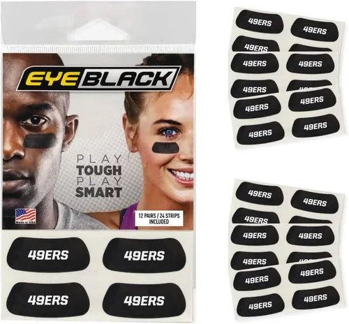 Vista 7 de EyeBlack Adhesivo para debajo de los ojos para universidad/universidad, escuela secundaria, fútbol profesional, sóftbol, béisbol, deportes