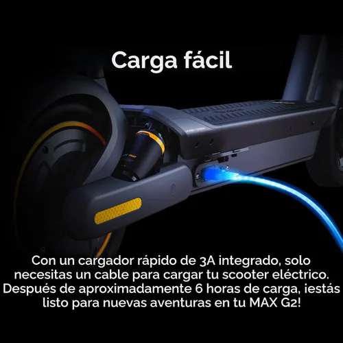 Vista 8 de Scooter eléctrico Segway Ninebot Serie MAX para adultos, 22-28 MPH, hasta 50 millas de alcance, suspensión doble, certificado UL-2272 2271 (G2/G3)