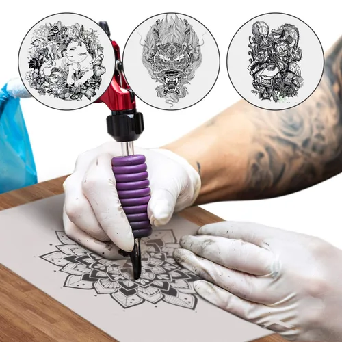Vista 5 de Tatmax 10pcs 8inch x 6inch 0.047 in espesor doble cara silicona tatuaje práctica piel falsa ceja microblading piel