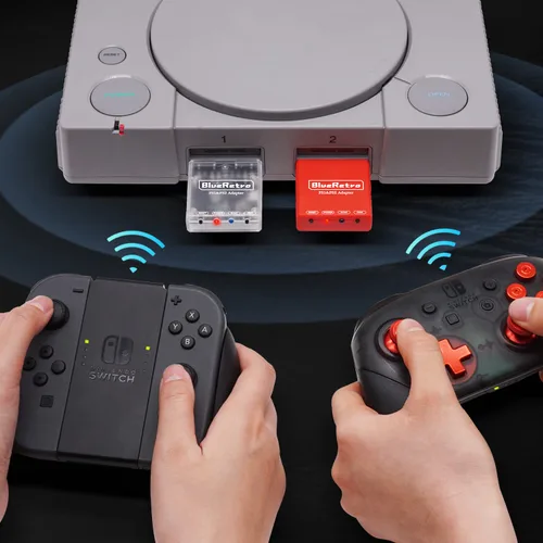 Vista 8 de BITFUNX RetroScaler PS2PS1 - Adaptador de controlador inalámbrico compatible con consola de juegos PS2PS1, compatible con PS3PS4PS5, Xbox One S