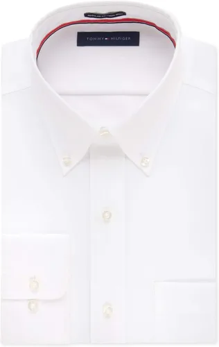 Vista 10 de Tommy Hilfiger Camisa de vestir sólida sin planchado para hombre Azul