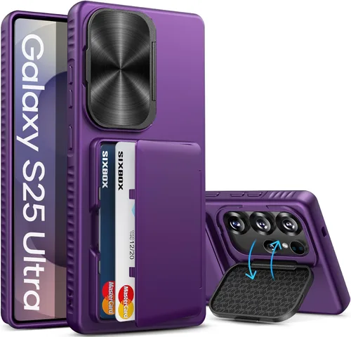 Vista 14 de para Samsung Galaxy S25 Funda, Compatible con MagSafe y Soporte Integrado y Grado Militar de Resistencia a Caídas, Funda Magnética Translúcida