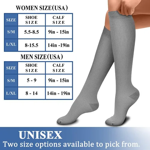 Vista 7 de CHARMKING - Calcetines de compresión para mujeres y hombres (3 pares), 15-20 mm Hg, el mejor apoyo para atletismo, running o ciclismo, mejora