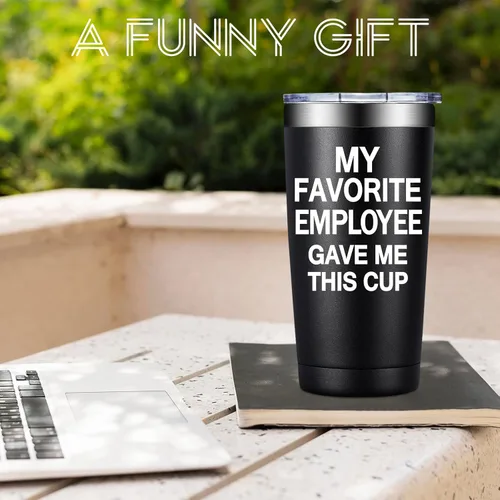 Vista 6 de BIRGILT My Favorite Employee Gave Me This Cup – Regalos divertidos para jefes de empleados – Regalos del día del jefe para hombres y mujeres