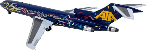 Vista 4 de ATA 25th Annv Boeing 727-200 modelo miniatura de avión Diecast 1:200 Parte # A012-IF722018
