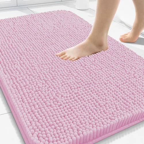 Vista 193 de Arotive Alfombras de baño de felpilla extrasuaves y absorbentes, de 24 x 16 pulgadas, lavables a máquina, parte trasera de goma antideslizante